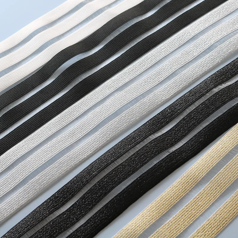 Уй текстилида фойдаланиш учун 4см-16см юқори қувватли юмшоқ тиббий эластик тасма спандекс ва полестер эластик тармоқли