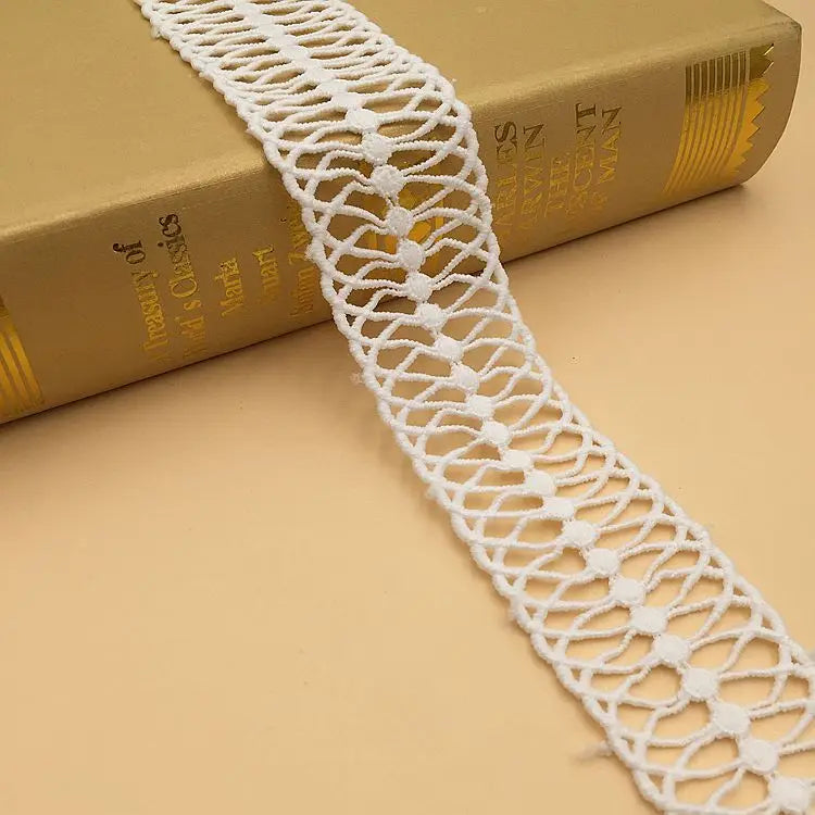 Қора оқ гипур дантелли трим Кийим учун махсус тикув дантелли трим