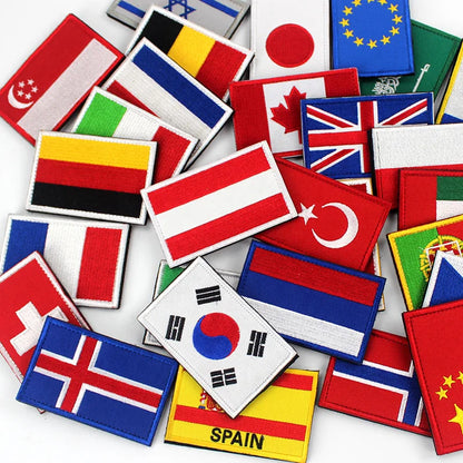 OEM-сервис принимаются на заказ вышитые патчи флаг разных стран патчи для шляпы рюкзак одежда