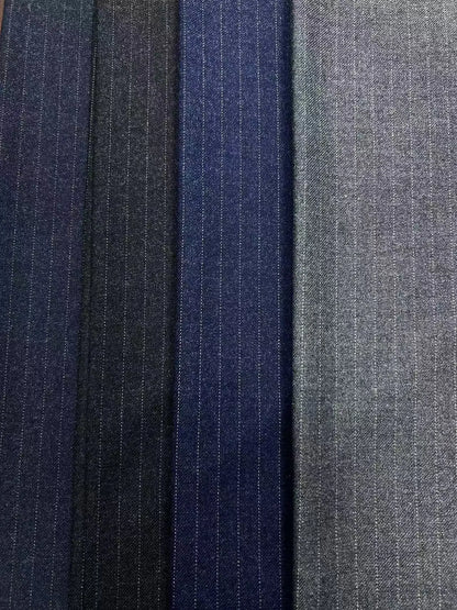 Тайёр ҳолдаги полиэстер–район–спандекс аралашмаси, саржа тузилишидаги полосали мата — эркаклар ва аёллар учун қулай кўйлак ва кийимлар тикишга мос