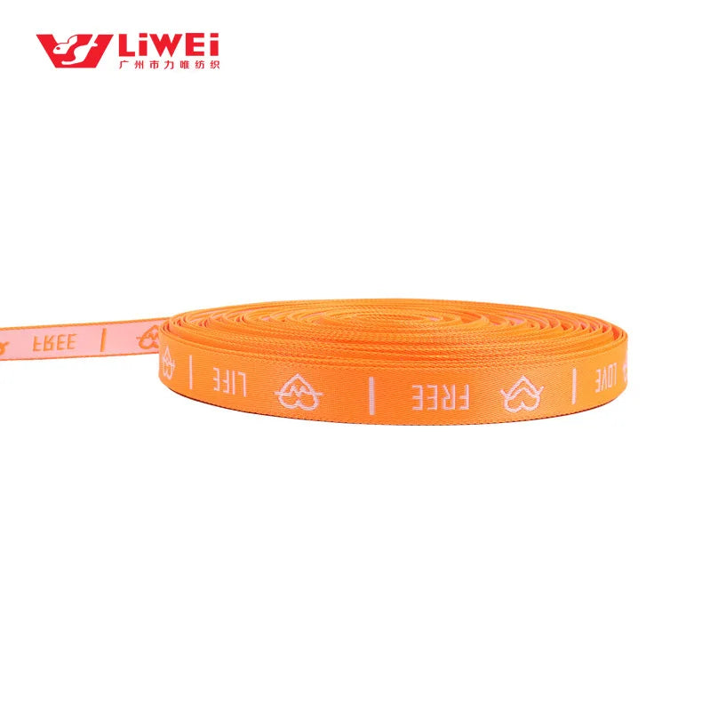 Уй тўқимачилик камарлари учун жаккардли эластик тўқув лентаси Полестер / пахта босилган логотипли рулон