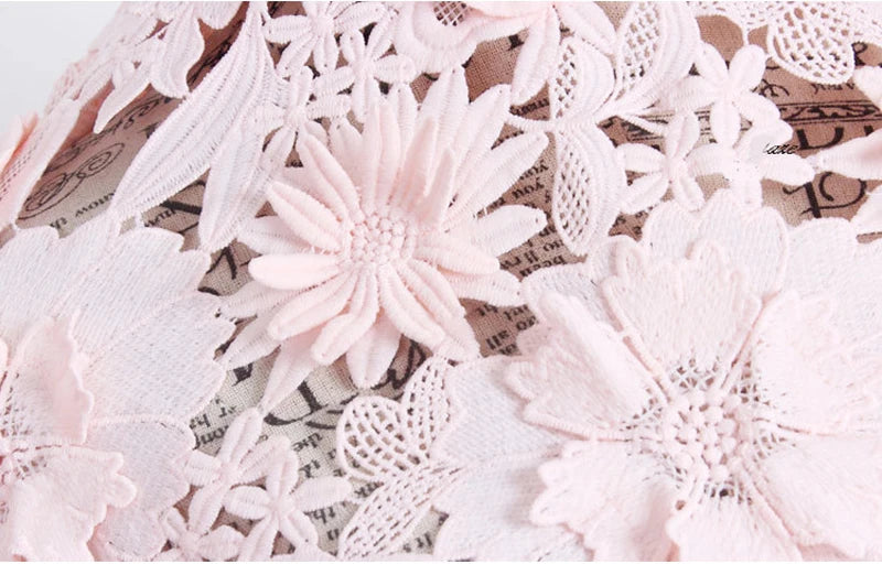 RTS Sky Baby пушти гулли шнурли дантелли мато 3Д гипур каштаси тўй либоси аплике мато