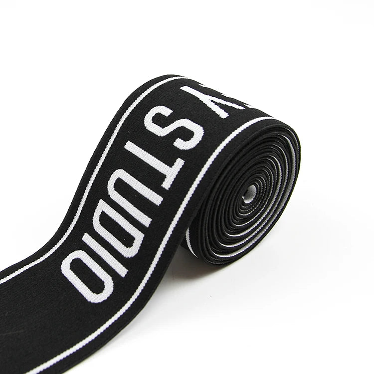 Ички кийим учун юқори сифатли нейлон жаккардли эластик тасма Эластик тўқув мослаштирилган босилган спорт кийимлари юмшоқ эластик камар