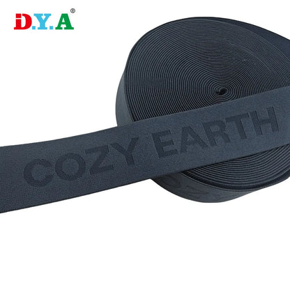 Мослаштирилган 3Д кабартмали логотип рангли юмшоқ нейлон каучук эластик тасма боксчи ички кийими камар учун