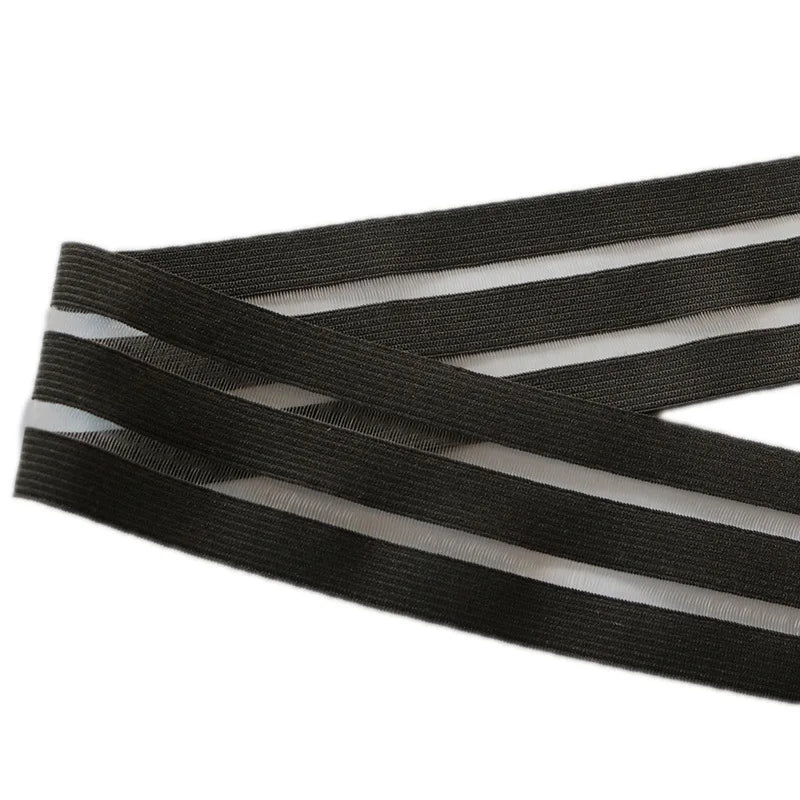 Уй текстилида фойдаланиш учун 4см-16см юқори қувватли юмшоқ тиббий эластик тасма спандекс ва полестер эластик тармоқли