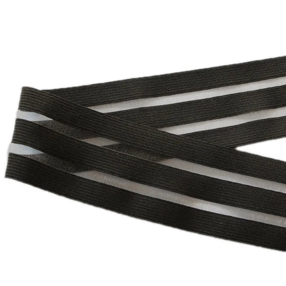 Уй текстилида фойдаланиш учун 4см-16см юқори қувватли юмшоқ тиббий эластик тасма спандекс ва полестер эластик тармоқли