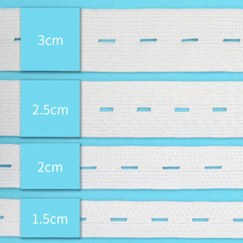 Кийим-кечак учун тугма тешиклари бўлган иссиқ сотиладиган созланиши тугма тешиги эластик тасма