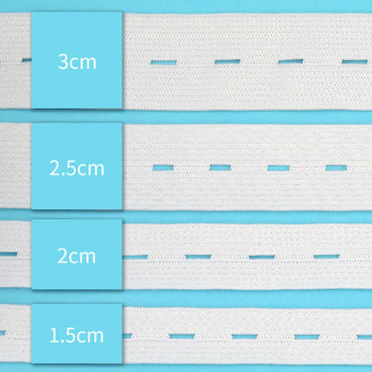 Кийим-кечак учун тугма тешиклари бўлган иссиқ сотиладиган созланиши тугма тешиги эластик тасма
