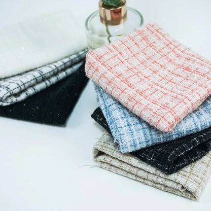 Замонавий тренддаги чўзиладиган твид мата – 10 йиллик тажрибага эга ишлаб чиқарувчидан юқори сифатли жун твид мата