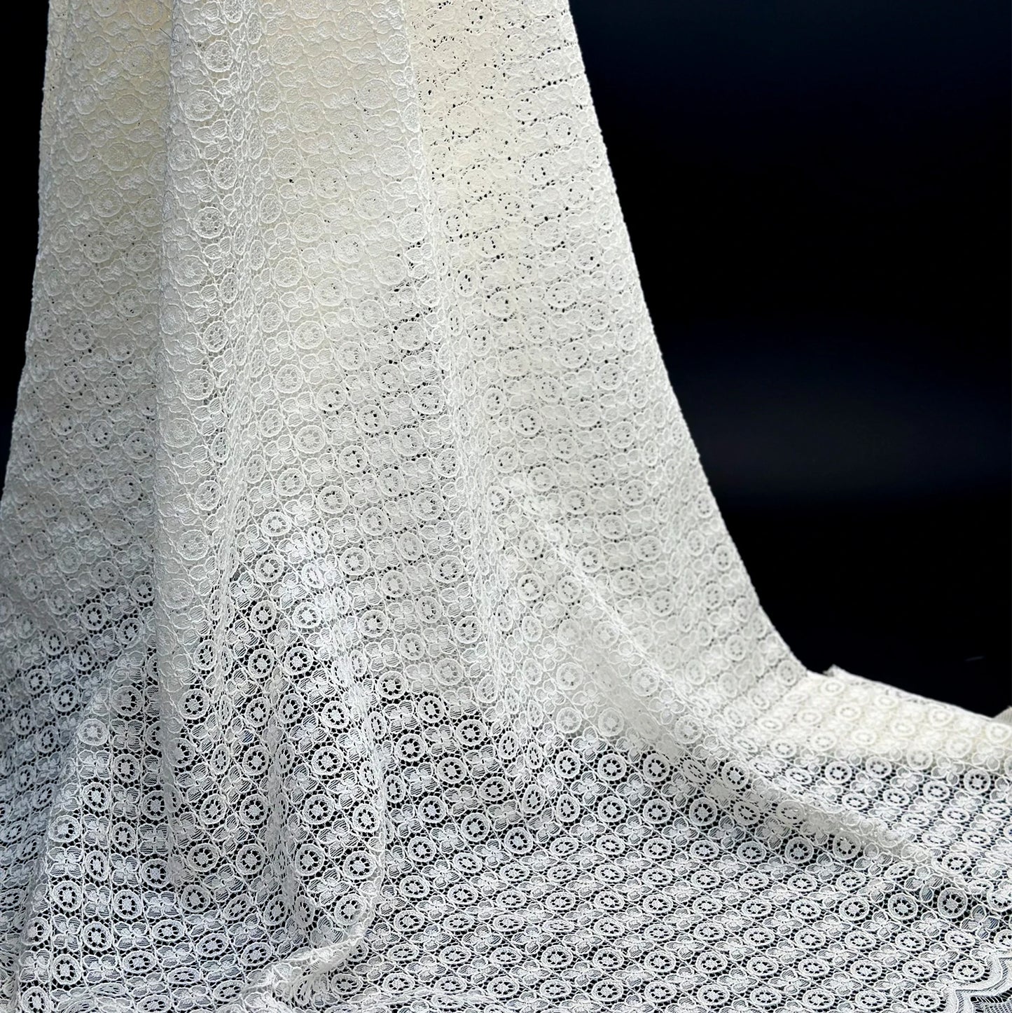 YY Янги мода гулли 70% пахта 30% нейлон  кордонли кўйлак ва болалар кийимлари учун тўлиқ гипур тўрли мато