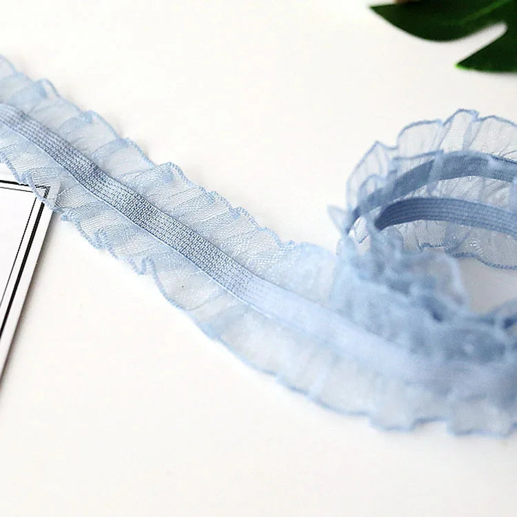 Тикув аксессуарлари кийим тўрли эластик тўқув тасмаси дантелли эластик камар тўқув тасмаси ички кийим либослари учун