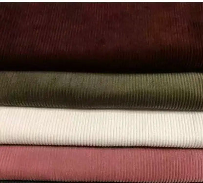 Оптовая продажа — 100% пахтадан тайёрланган, однотон, жаккард, кенг йўлли вельвет мaтоси (8 wales). Ўғил ва қиз болалар учун кўйлак, жакет ва костюм тикишга мўлжалланган материал