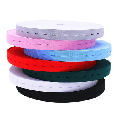 Кийим-кечак учун тугма тешиклари бўлган иссиқ сотиладиган созланиши тугма тешиги эластик тасма