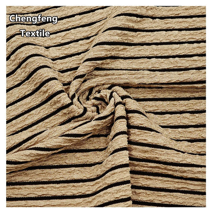 8045 # Чизиқли жаккард эластик полиэстер-спандекс трикотаж мата — аёллар ва болаларнинг кундалик кийимлари, бош кийимлар ва сувга тушиш кийимлари (купальник) учун мос материал