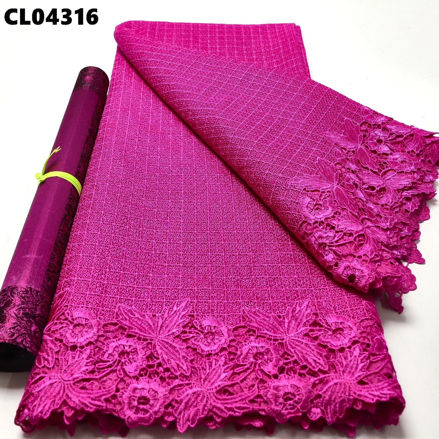 Куйган апельсин ҳашаматли гипур шнурли дантел мато сувда эрувчан кашта Анъанавий 5 ярд тўй учун секси ичи бўш трикотаж дантел