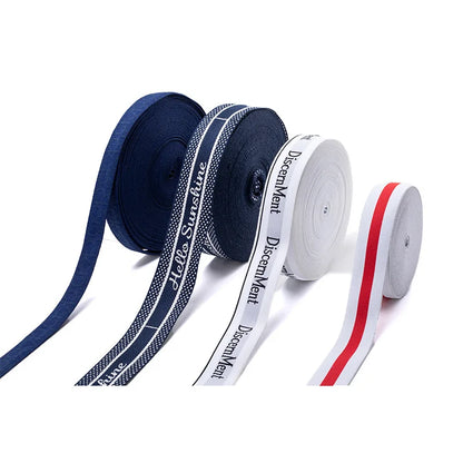 ДАНСКЙ фабрикаси, эластик тасма, буюртма бўйича трикотаж жаккард лента, сумка, кийим учун эластик тасма