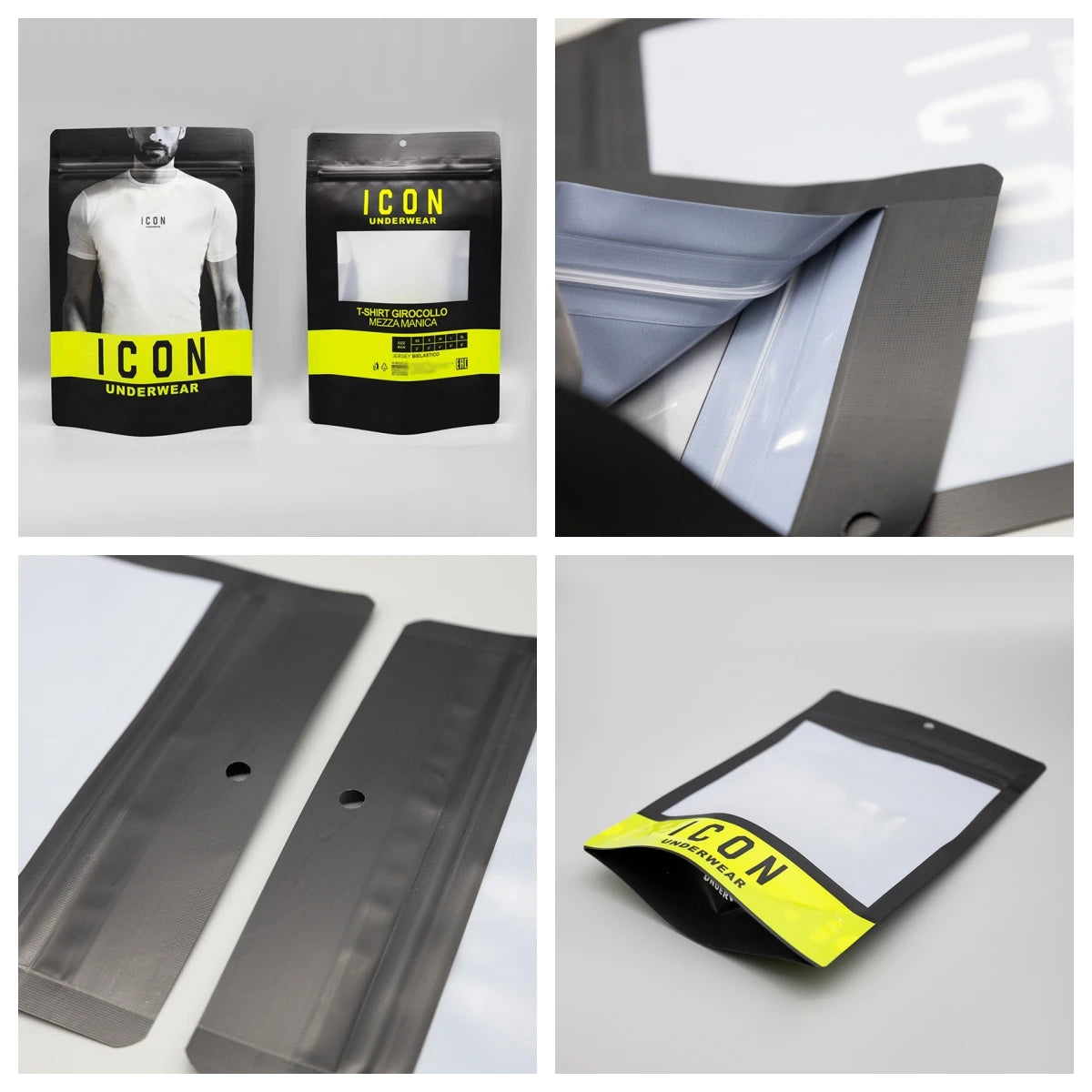 қайта ишланадиган зипперли ойначали пакет —  кийим-бош саноати учун мўлжалланган қадоқлаш қопчаси.