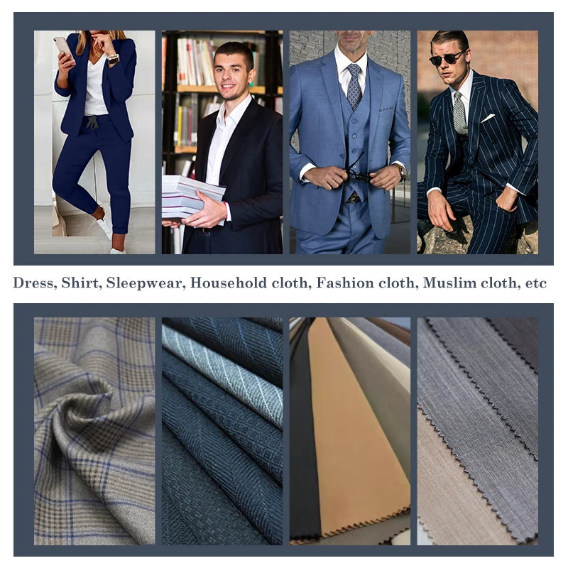 Умумий сотув учун TR саржа мослама мати — букилмайдиган, эркаклар пиджак подкладкаси, форма ва костюмлар учун полиэстер–район аралашма мато