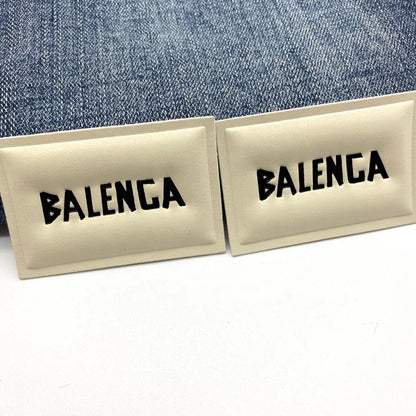 Жинси кийим сумкалари учун 3Д бўрттирма ПУ тери деним ёрлиғи бўртма ямоқ ямоқлари