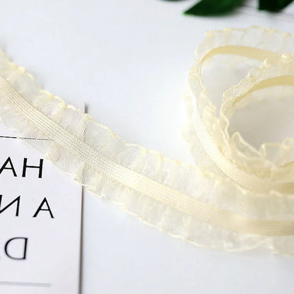 Тикув аксессуарлари кийим тўрли эластик тўқув тасмаси дантелли эластик камар тўқув тасмаси ички кийим либослари учун