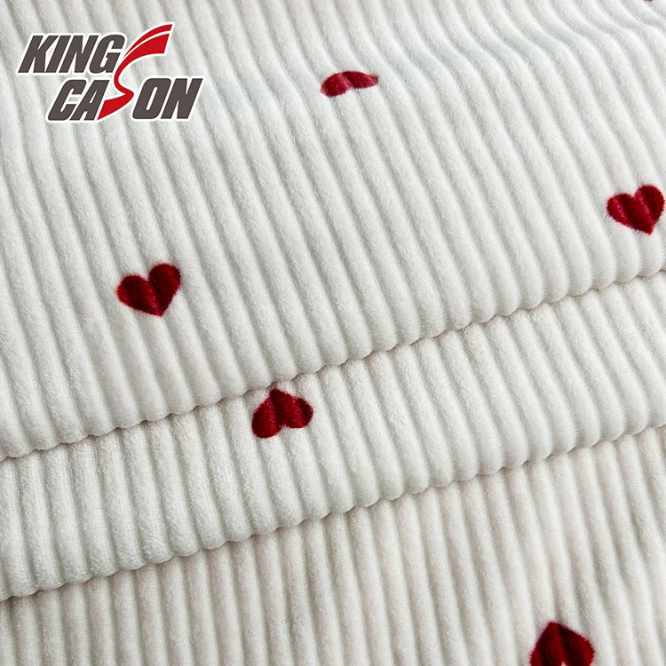Супермягкая, быстросохнущая ткань из спандекса с двухсторонним рисунком в виде сердечек от KINGCASON — идеальный выбор для ночного и домашнего белья.