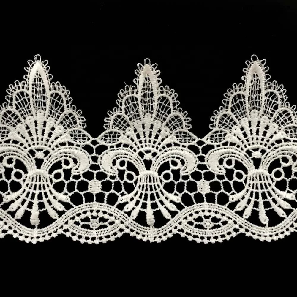 СЖ-ФНЛ1001 Юқори сифатли гипур дантелли трим Сувда эрувчан дантелли