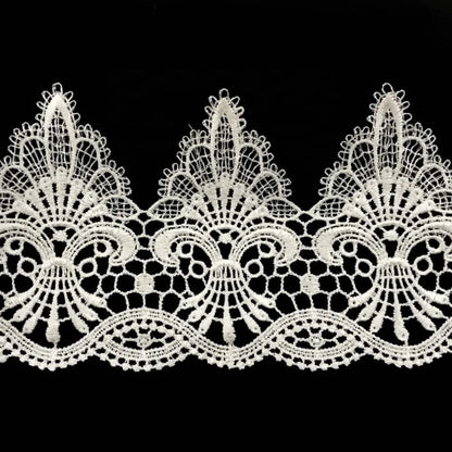 СЖ-ФНЛ1001 Юқори сифатли гипур дантелли трим Сувда эрувчан дантелли