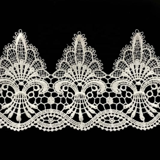 СЖ-ФНЛ1001 Юқори сифатли гипур дантелли трим Сувда эрувчан дантелли