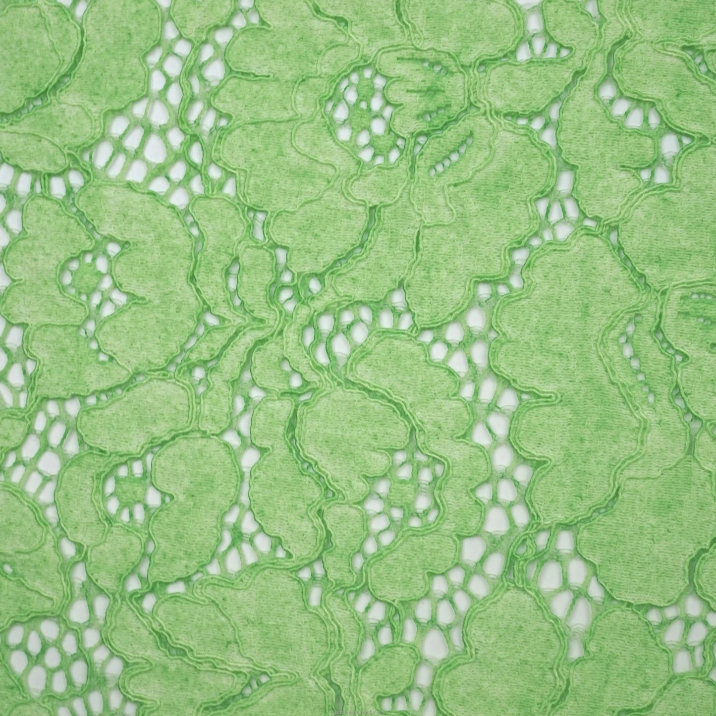 Кийим учун нейлон ва пахта гипур барглари нақшли район дантелли мато