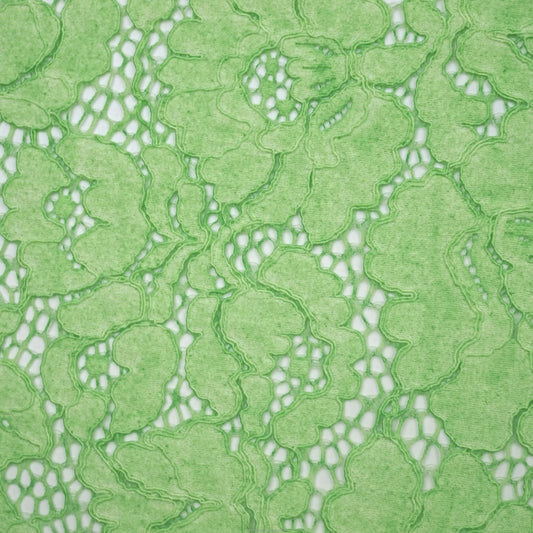 Кийим учун нейлон ва пахта гипур барглари нақшли район дантелли мато