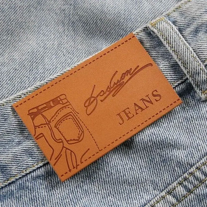 Ямалар улгуржи дизайн Махсус ном логотипи бўртма нақшли ҳақиқий чармдан ясалган ямалар ва сумкалар ва кийимлар учун ёрлиқлар Шляпалар жинси шимлар