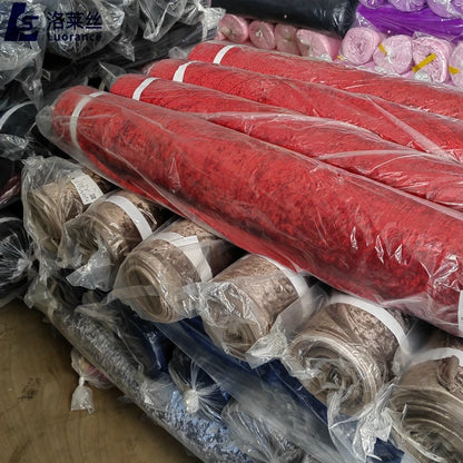 95% Полестер 5% Спандех муз бахмал тўқув трикотаж спандекс мато Роллс Тўй пардалари учун майдаланган бахмал мато