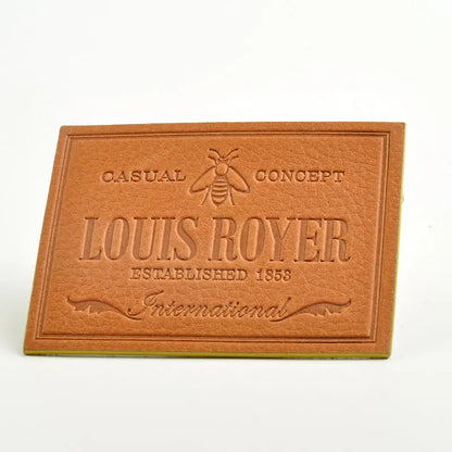 Шахсийлаштирилган логотип кийим-кечак тери ямоғи Кийим учун махсус бўрттирма жинсилар тери патч ёрлиғи