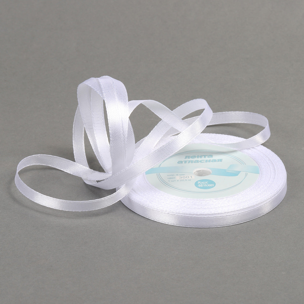 6 мм атлас лента (картон ёки пенопластда)